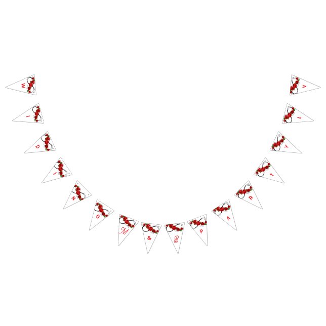 Romantic Red Rose Wedding Banner – LOVE Letters Ga (All)