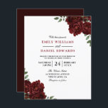 Romantic Red Roses Budget Wedding Invitation<br><div class="desc">Romantic Red Roses Budget Wedding Invitation

A cheaper alternative than a standard invitation.</div>