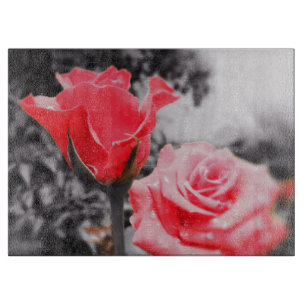 Romantic Red Roses Cutting Board
