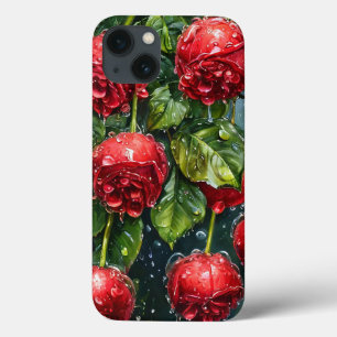 Romantic Red roses Elegant Floral Gift for Her iPhone 13 Case