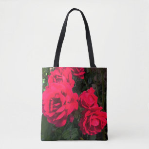 Romantic Red Roses Elegant Tote Bag