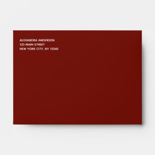 Romantic Red Simple Minimalist Coloured Envelope