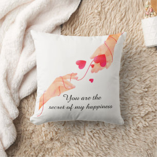 "Romantic Red String of Fate Hands & Hearts – Eter Cushion