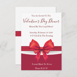 Romantic Red Valentines Invitations
