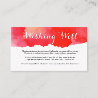 Romantic Red Watercolor - Wishing well card