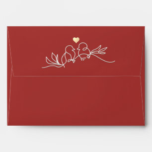 Romantic Red Wedding  Envelope