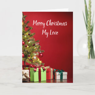 Romantic Red Wife or Girlfriend Christmas Holiday Card