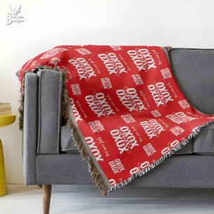 Romantic Red XOXO Love Never Fails Valentines Throw Blanket