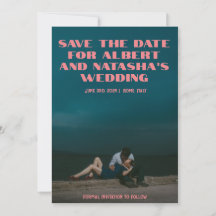 Romantic Retro Movie Poster Save the Date