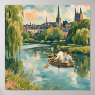 Romantic river journey poster