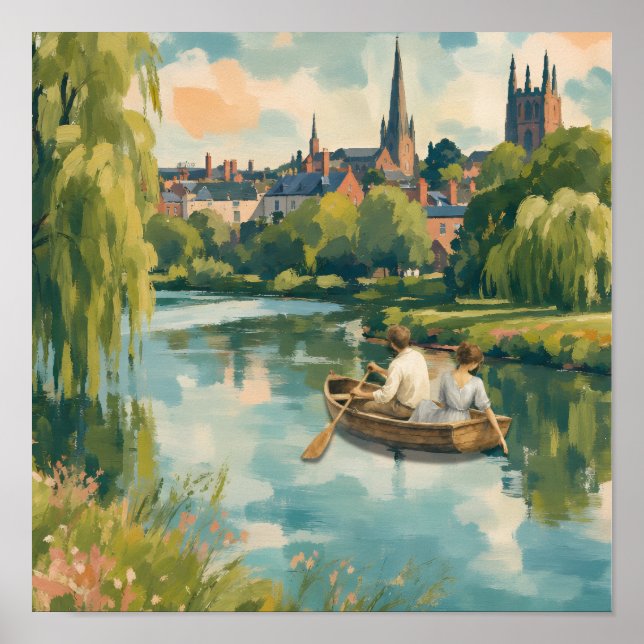 Romantic river journey poster (Front)