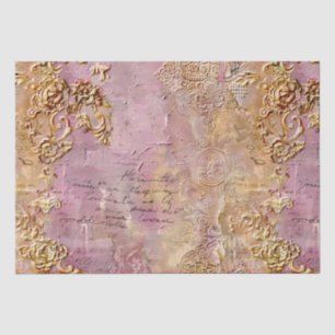 Romantic Rococo Dusty Rose Antique Lace  Tissue Paper
