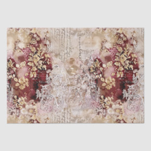 Romantic Rococo Dusty Rose Antique Tissue Paper