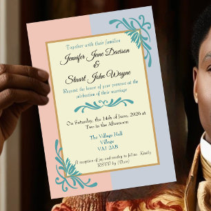 Romantic Rococo Floral Wedding Invitation