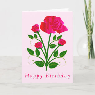 Romantic Rose Birthday Card