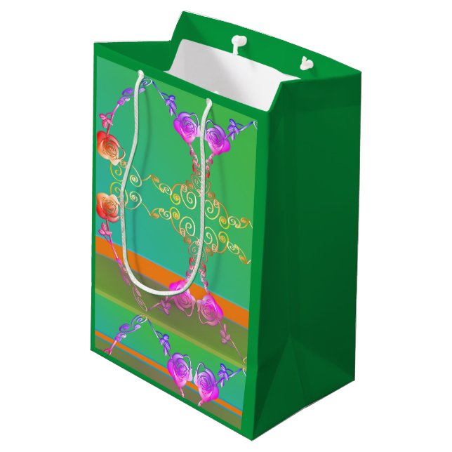 Romantic Rose Birthday Gift Bag (Back Angled)