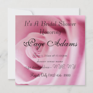 Romantic Rose Blossoms Bridal Shower Invitation