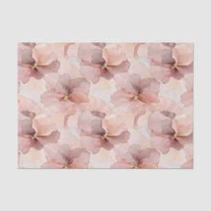 Romantic Rose Blush Pink Gold Floral Tissue Paper