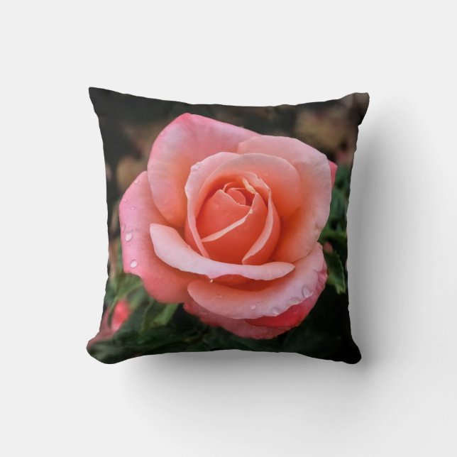 Romantic Rose Botanical Art Print Cushion (Front)