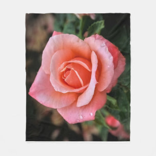 Romantic Rose Botanical Art Print Fleece Blanket