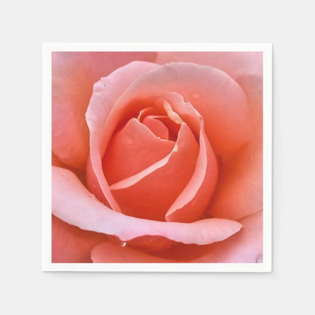 Romantic Rose Botanical Art Print Napkin (Front)