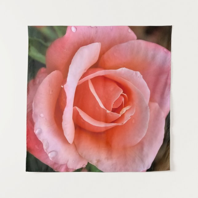 Romantic Rose Botanical Art Print Tapestry (Front (Horizontal))
