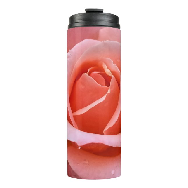 Romantic Rose Botanical Art Print Thermal Tumbler (Front)
