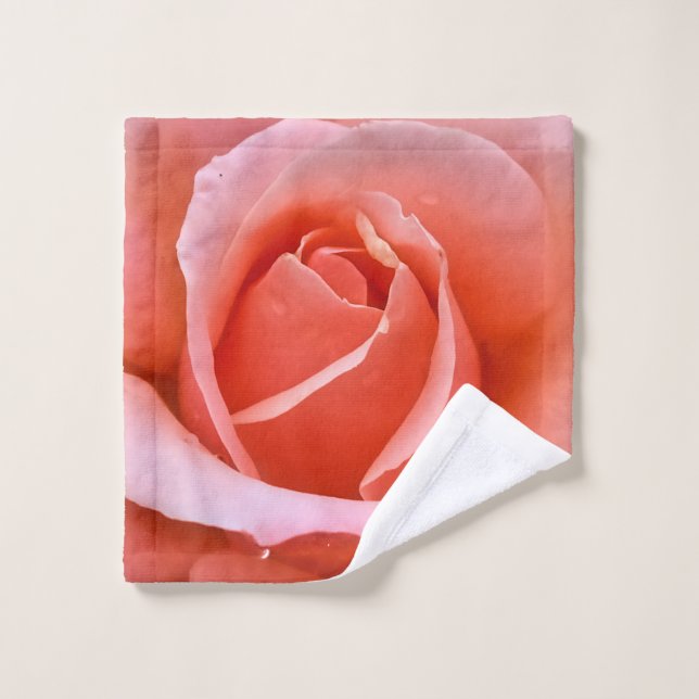 Romantic Rose Botanical Art Print Wash Cloth (Wash Cloth)