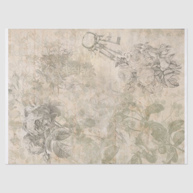 Romantic rose decoupage paper (Front)