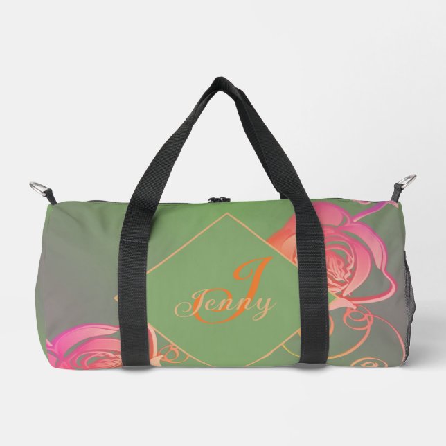 Romantic Rose   Duffle Bag (Front)