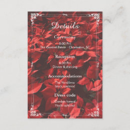 Romantic Rose | Floral Details Editable Wedding Enclosure Card