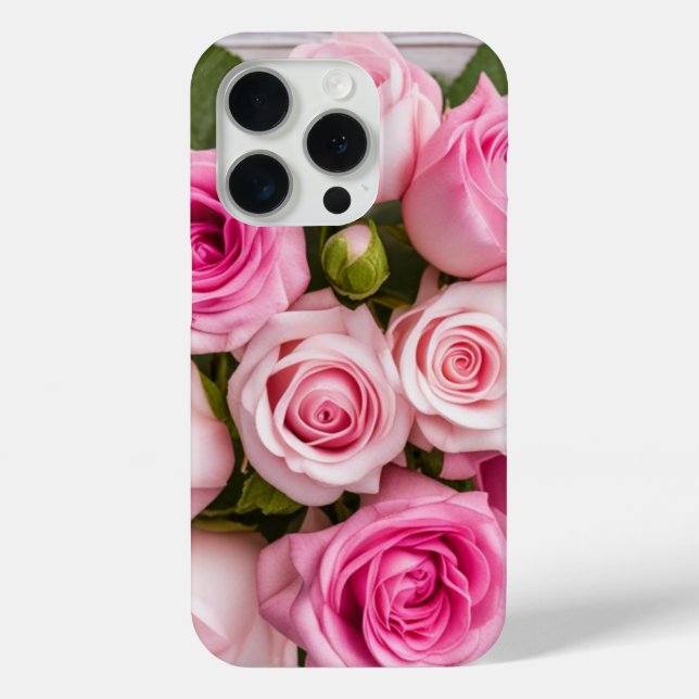Romantic Rose Flowers iPhone Case (Back)