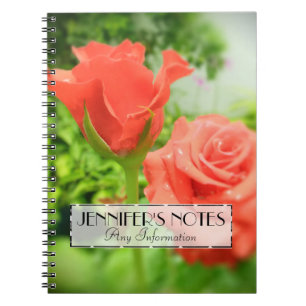 Romantic Rose Flowers Notebook