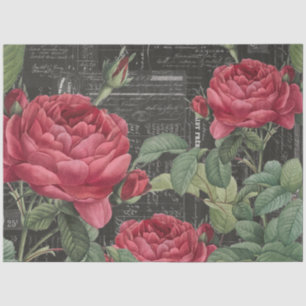 Romantic Rose French Ephemera Collage Tissue Paper