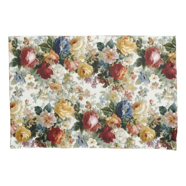 Romantic Rose Garland Pattern  Pillowcase (Front)