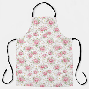 Romantic Rose & Gold Accent Apron