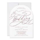 Romantic Rose Gold Calligraphy The Wedding Of