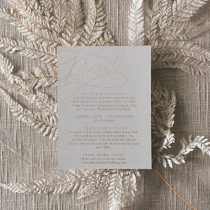 Romantic Rose Gold Foil   Blush Details Card