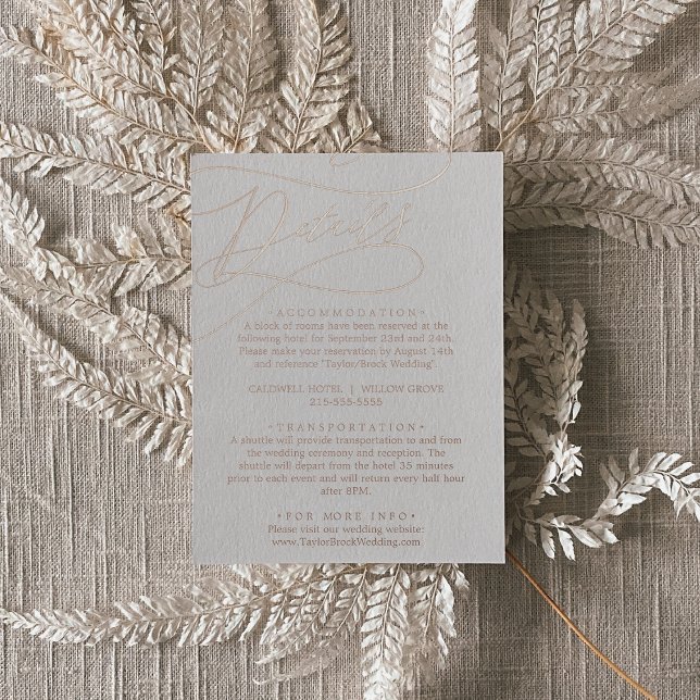 Romantic Rose Gold Foil | Blush Details Card (Creator Uploaded)