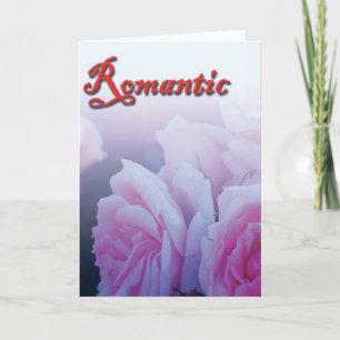 Romantic, rose holiday card