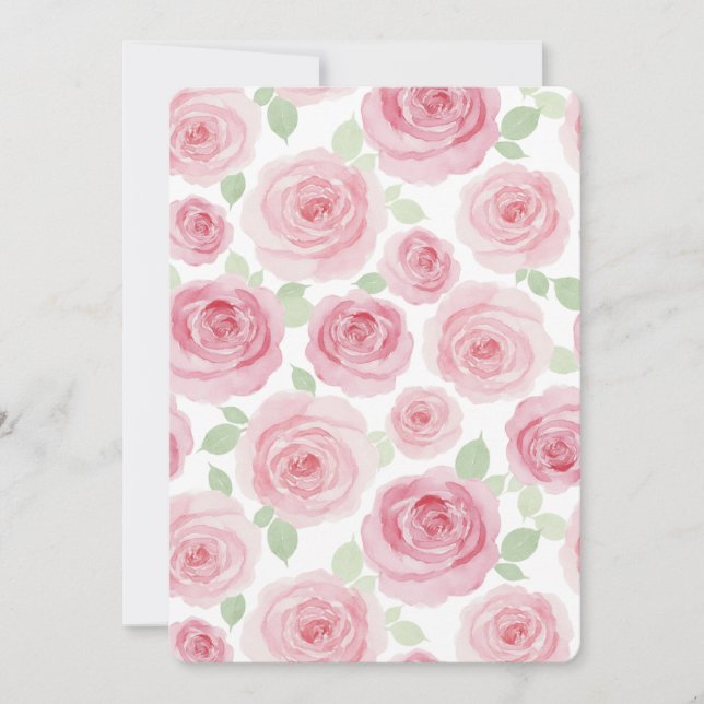 Romantic Rose Invitation (Front)