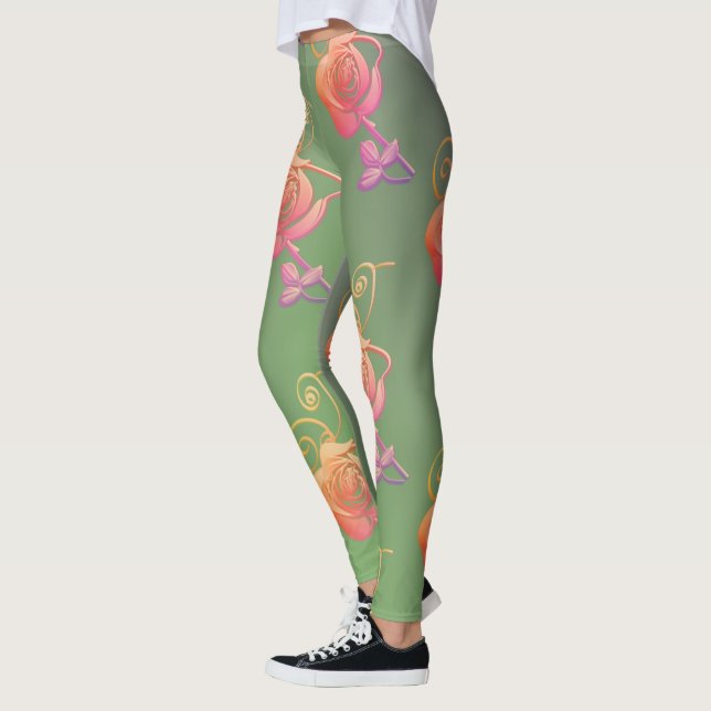 Romantic Rose Leggings (Left)