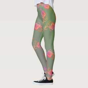 Romantic Rose & Moss Leggings