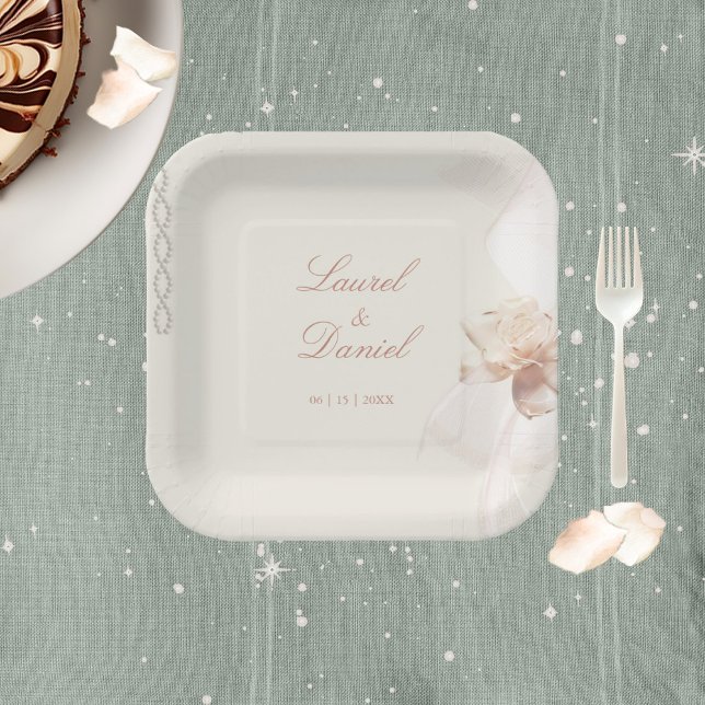 Romantic Rose  Paper Plates (Creator Uploaded)