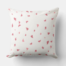 Romantic Rose Petal Throw Pillow