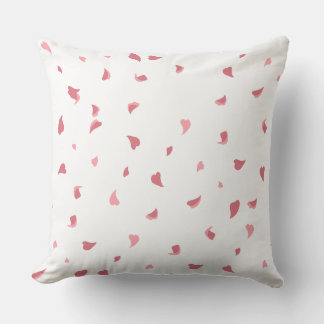Romantic Rose Petal Throw Pillow