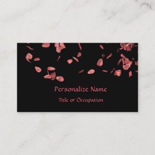 Romantic Rose Petals Business Card