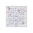 Romantic Rose Petals inspirational words