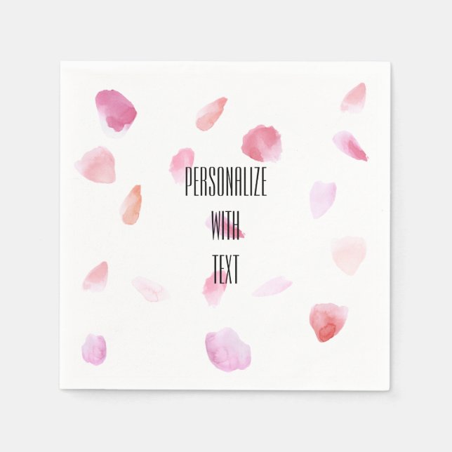 Romantic Rose Petals Napkin (Front)