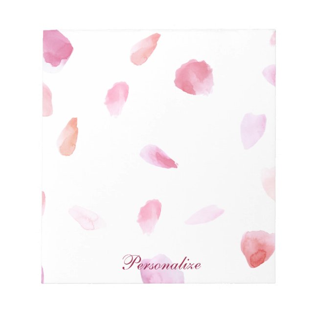Romantic Rose Petals Notepad (Front)